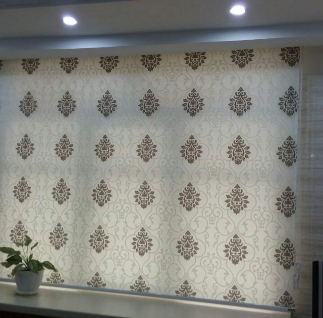 پرده شید دو مکانیزم(شب و روز) پرده دو مکانیزم ترک کد damask1