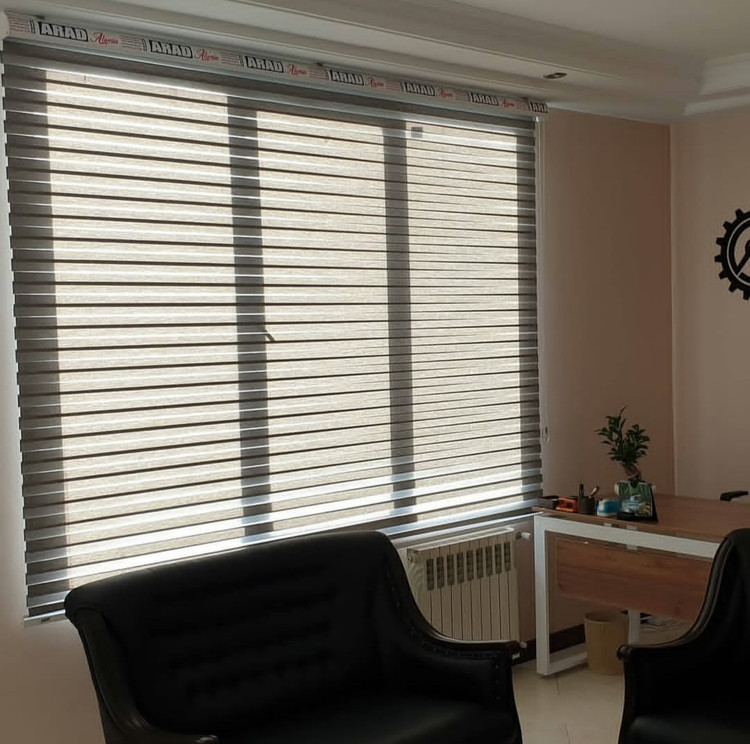 پرده زبرا طرح چوب توسی باریک