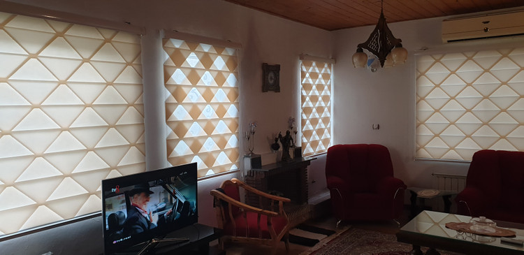 پرده زبرای ترک ۳ بعدی طرح مثلثی