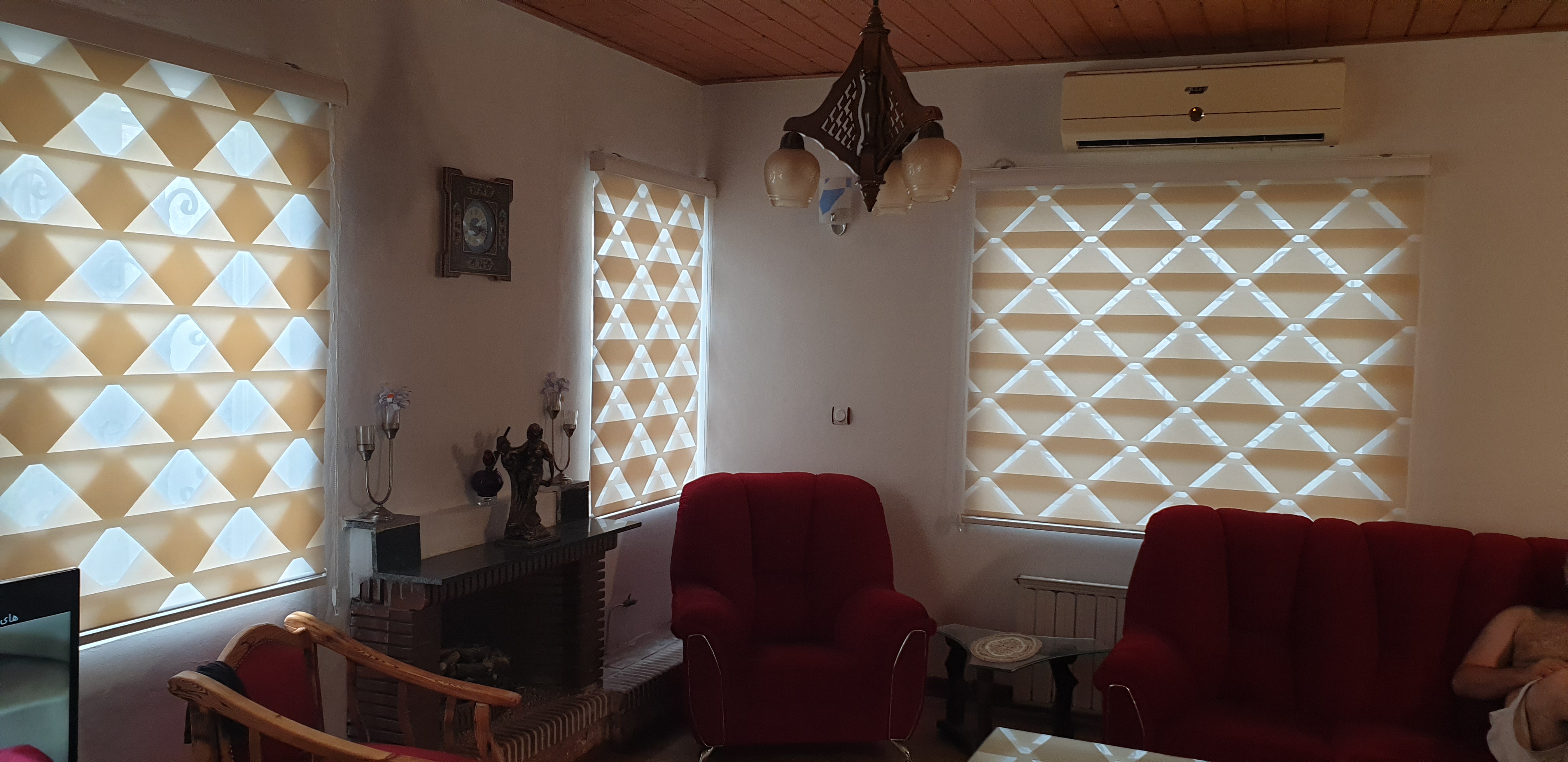 پرده زبرای ترک ۳ بعدی طرح مثلثی